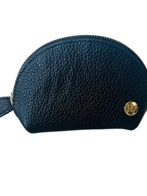 Kleine Münzbörse, die leicht zu tragen ist und in kleine Taschen passt. Dunkelblaue Farbe.