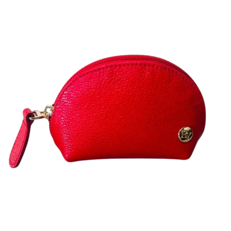 Kleine Münzbörse, die leicht zu tragen ist und in kleine Taschen passt. Dunkelblaue Farbe.