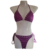 Lila Bikini mit Perlen verziert, handgefertigt. Hilft, eine bessere Bräune zu erreichen.