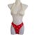Bikini Rot mit Beige