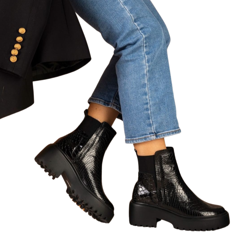 Stiefeletten Schwarze Chelsea-Boots.