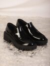 Mocasin Lackleder Schwarz.